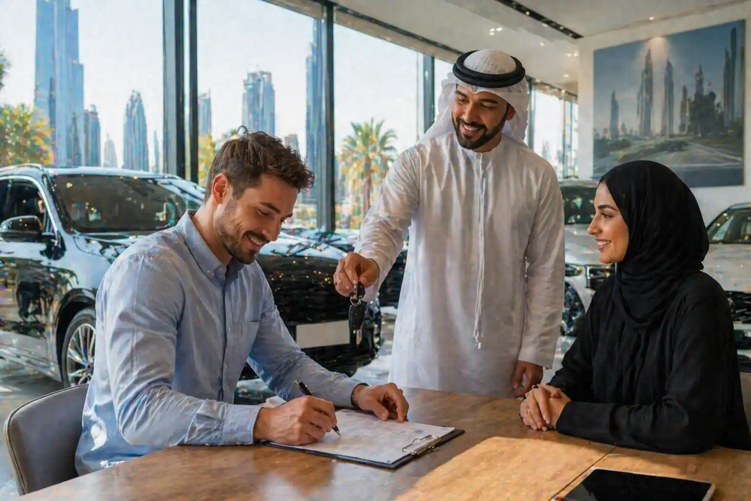 Car loan UAE showing vehicle purchase and financing