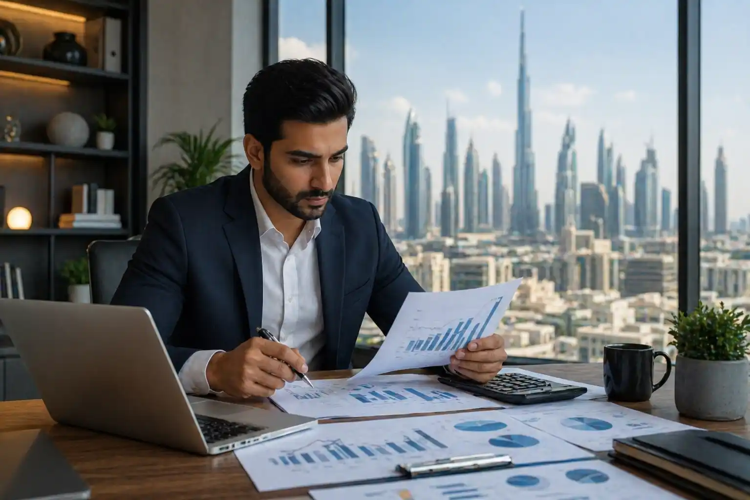 Financial planning in UAE showing budgeting and financial analysis