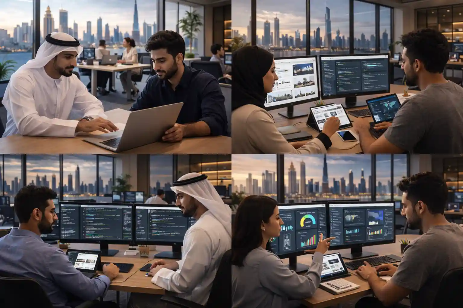UAE developers working on SEO optimized website with analytics dashboards