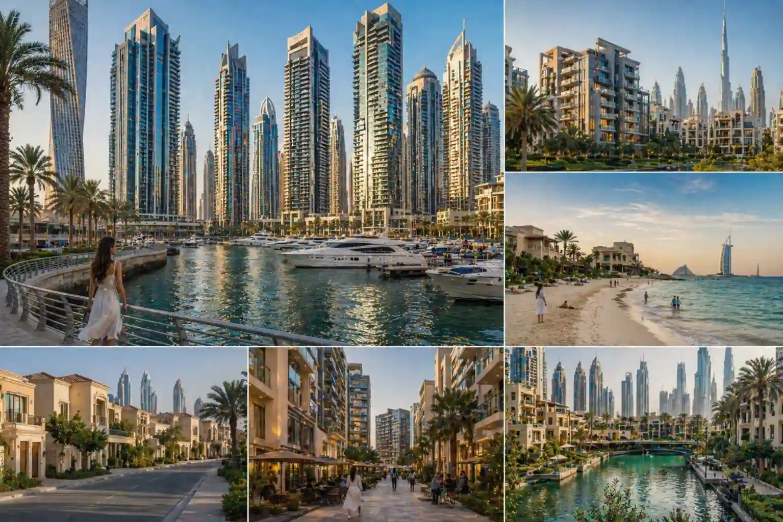 Where to live in Dubai showing different residential areas