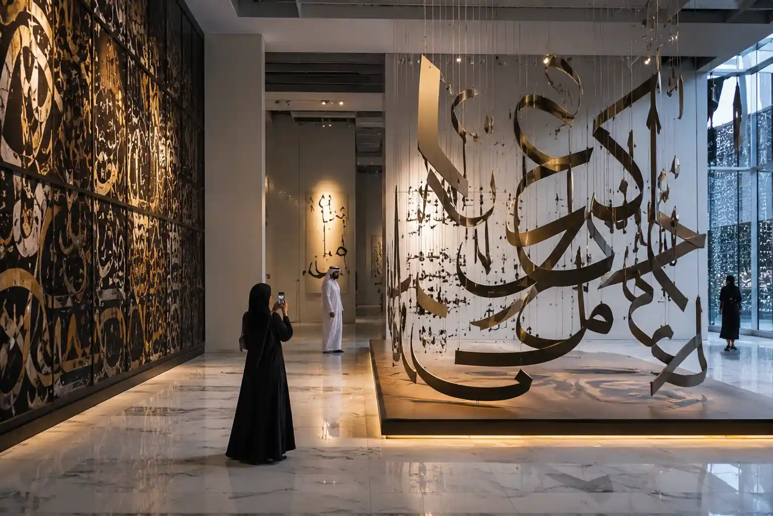 Arabic calligraphy art influencing modern design culture in the UAE