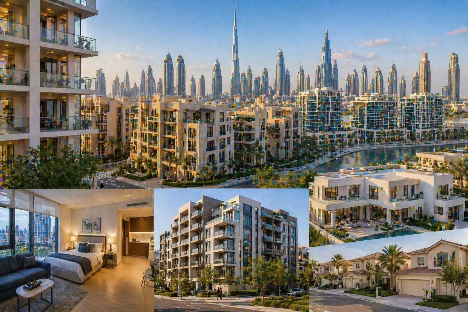 Average rent in Dubai showing apartments and residential buildings