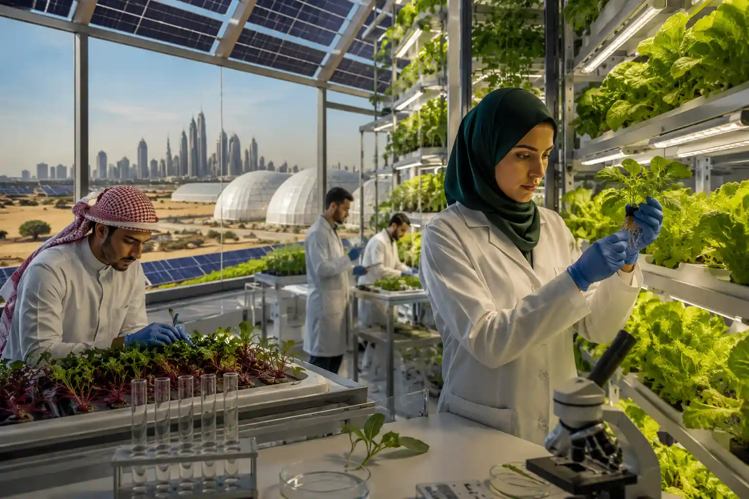 Advanced biotechnology and smart farming systems improving food production in the UAE