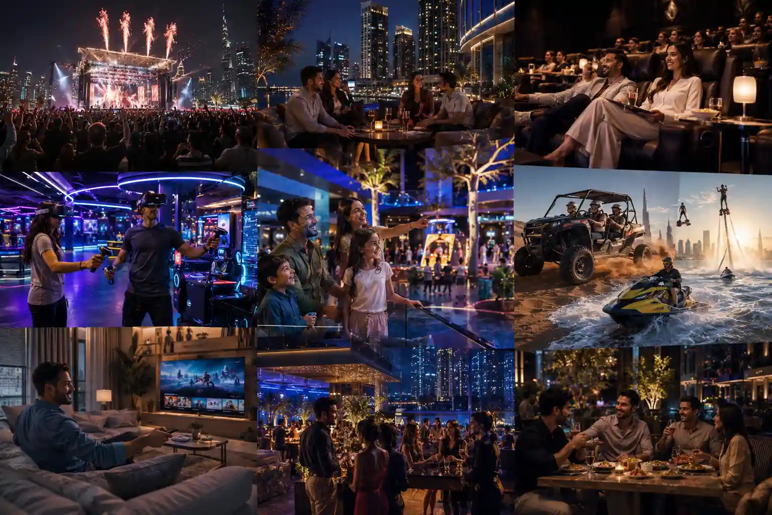Diverse entertainment and leisure activities in UAE