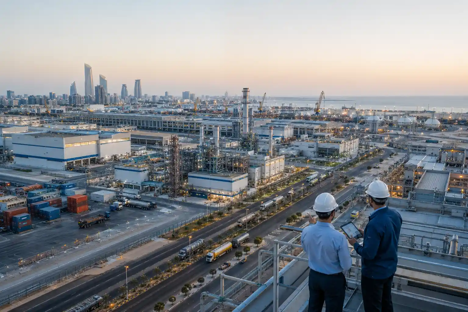 Modern industrial facilities and manufacturing infrastructure in Abu Dhabi