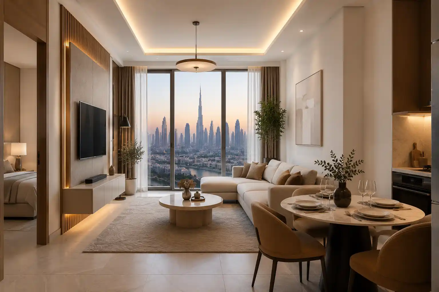 Luxurious modern Arabic villa interior design in the UAE