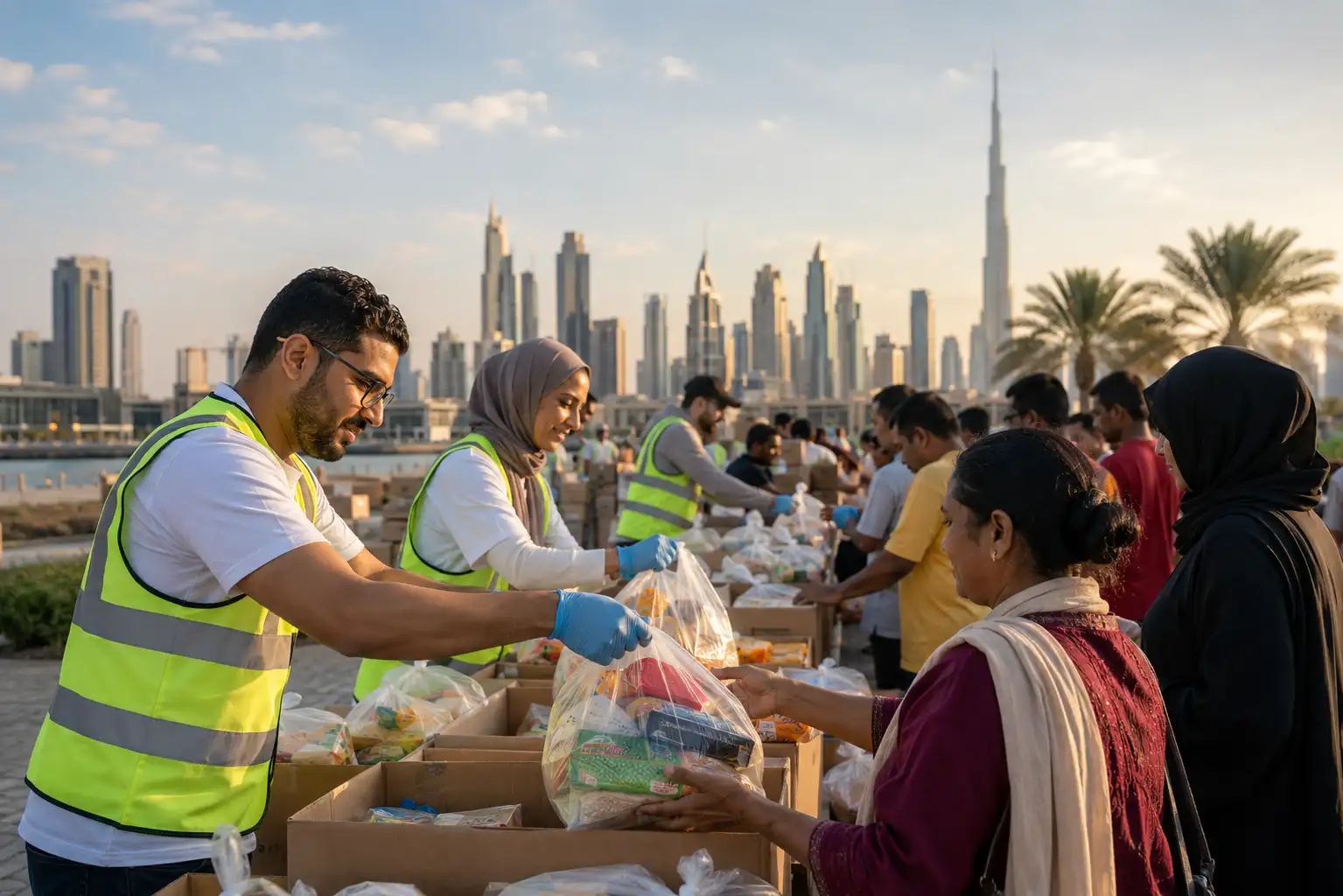 Volunteers and non-profit organizations supporting communities in the UAE