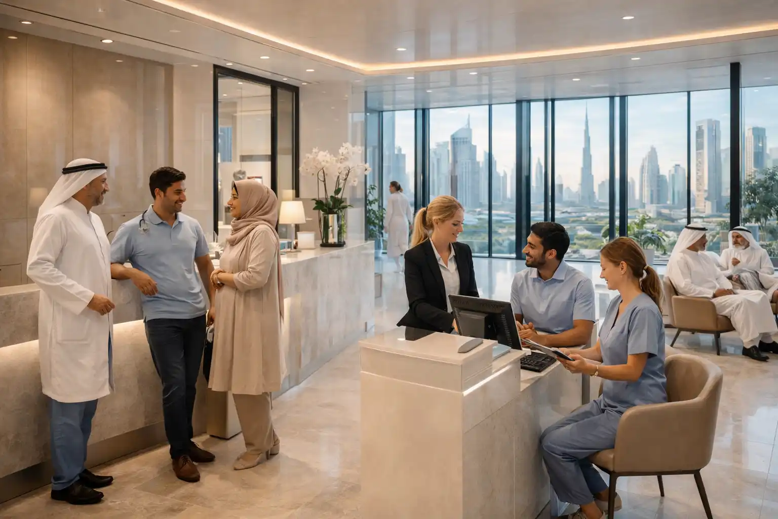 Modern private hospital in UAE with premium patient care environment