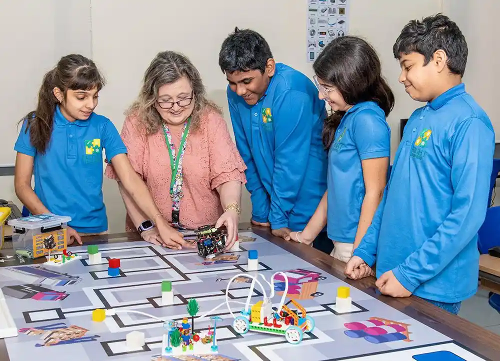 UAE students participating in hands-on skill-based learning activities