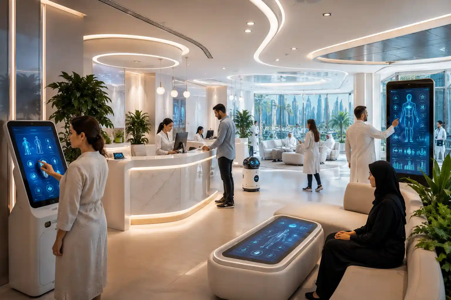 Smart Salem City Walk clinic in Dubai with advanced healthcare technology and digital medical systems