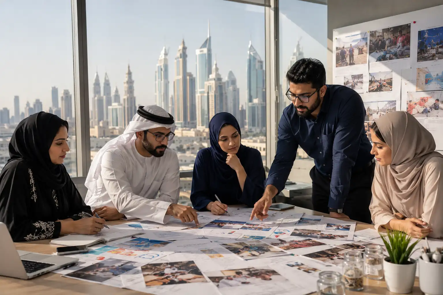Team planning and organizing a non-profit organization in the UAE