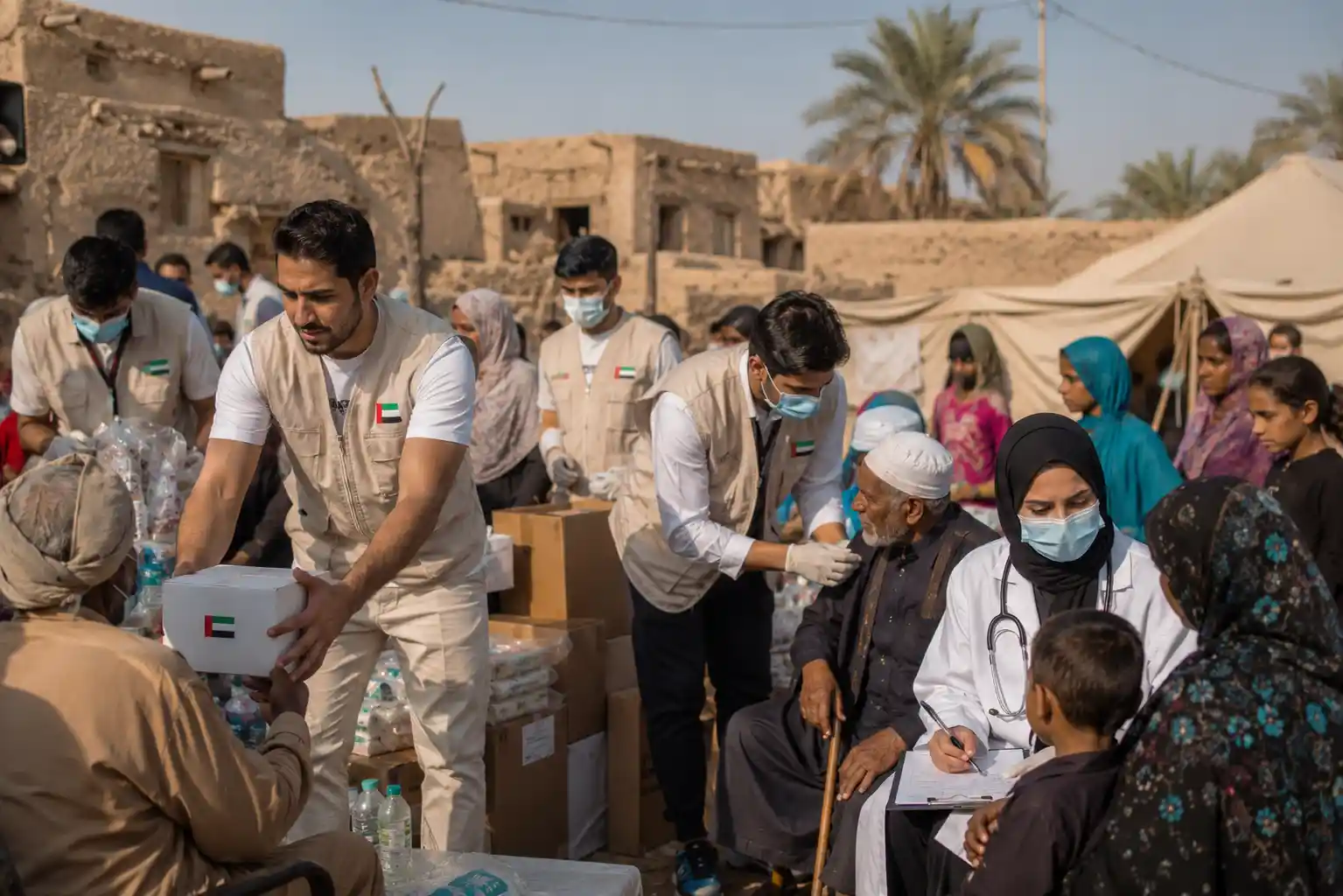 UAE humanitarian workers and volunteers providing global relief support