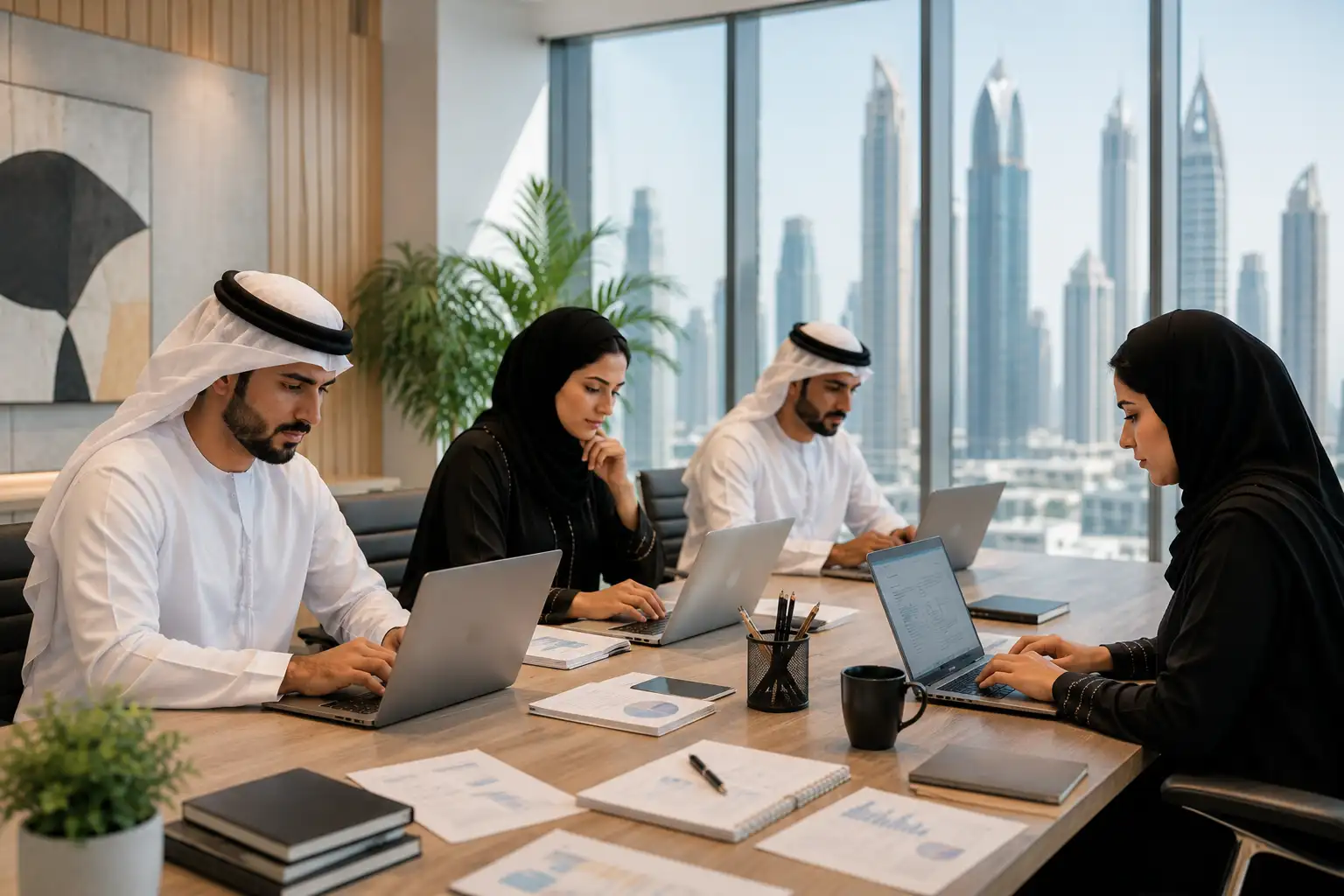 Professional article writers in Dubai creating SEO-focused business content for UAE companies