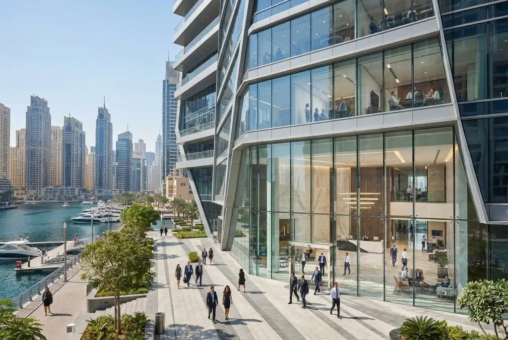 Jumeirah Business Centre 1 in Dubai offering premium commercial office spaces within Jumeirah Lakes Towers.