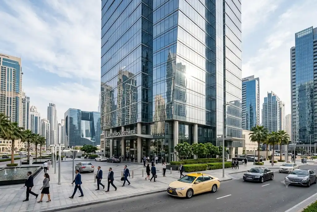 Metropolis Tower Business Bay commercial office building in Dubai