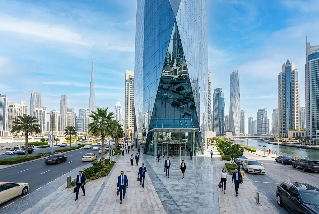 Prism Tower Business Bay modern commercial office building in Dubai