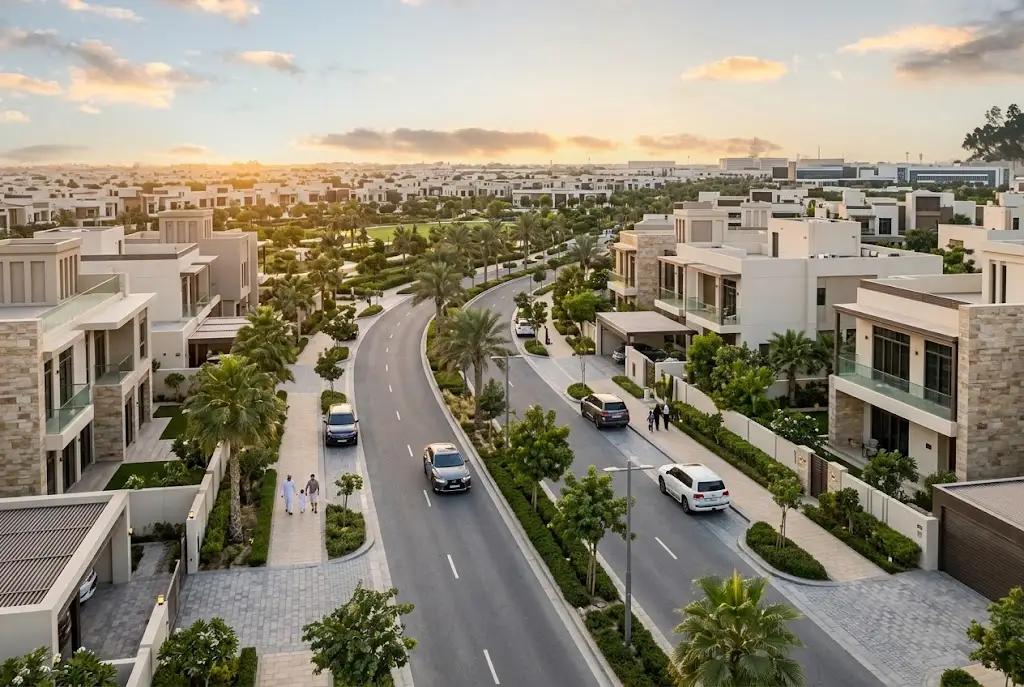 mohammed bin zayed city residential streets and villas in Abu Dhabi